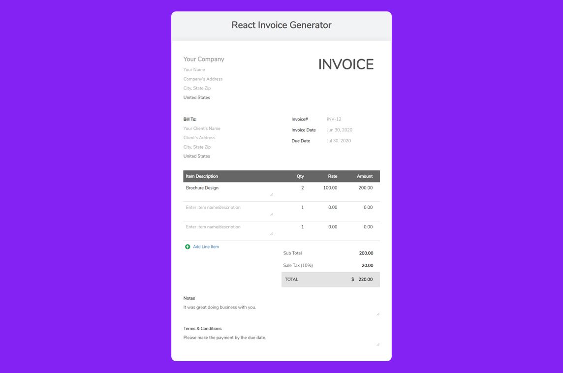 Invoice Generator